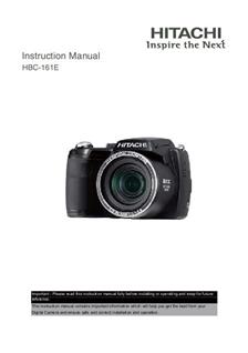 Hitachi HBC 161E manual. Camera Instructions.
